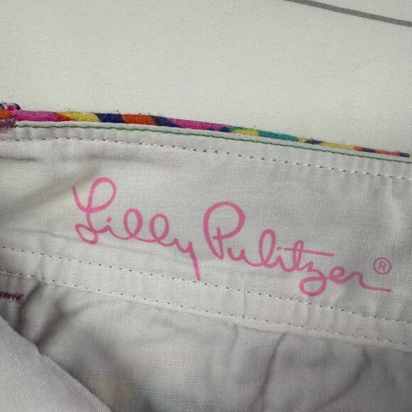 Lilly Pulitzer Shorts Womens 4 Pink Multi Callahan Sea and Be Seen Resort Preppy - Picture 3 of 12